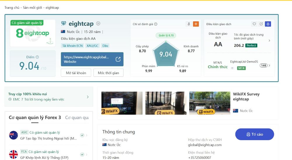 Đánh Giá Từ Cộng Đồng Về Sàn Eightcap