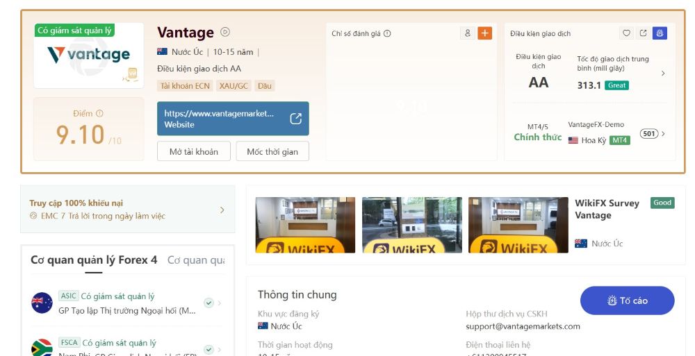 Đánh giá từ cộng đồng về sàn Vantage