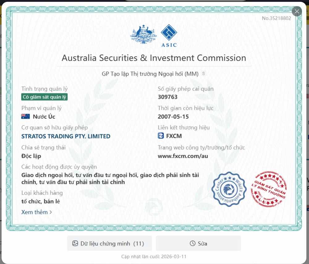 Giấy Phép Hoạt Động Và Pháp Lý Sàn Fxcm