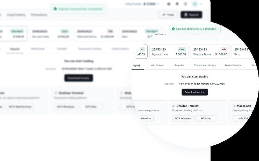 Nạp và rút tiền tại sàn Valetax
