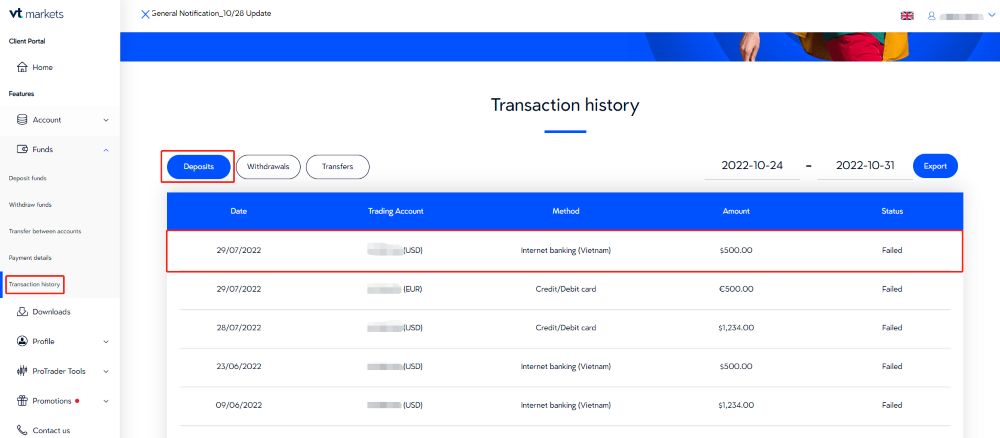 Nạp Và Rút Tiền Tại Sàn Vt Markets