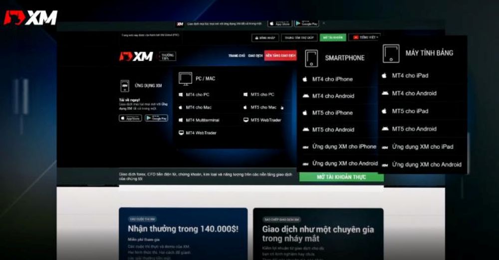 Sản phẩm giao dịch: Danh mục 1.400+ công cụ đa dạng