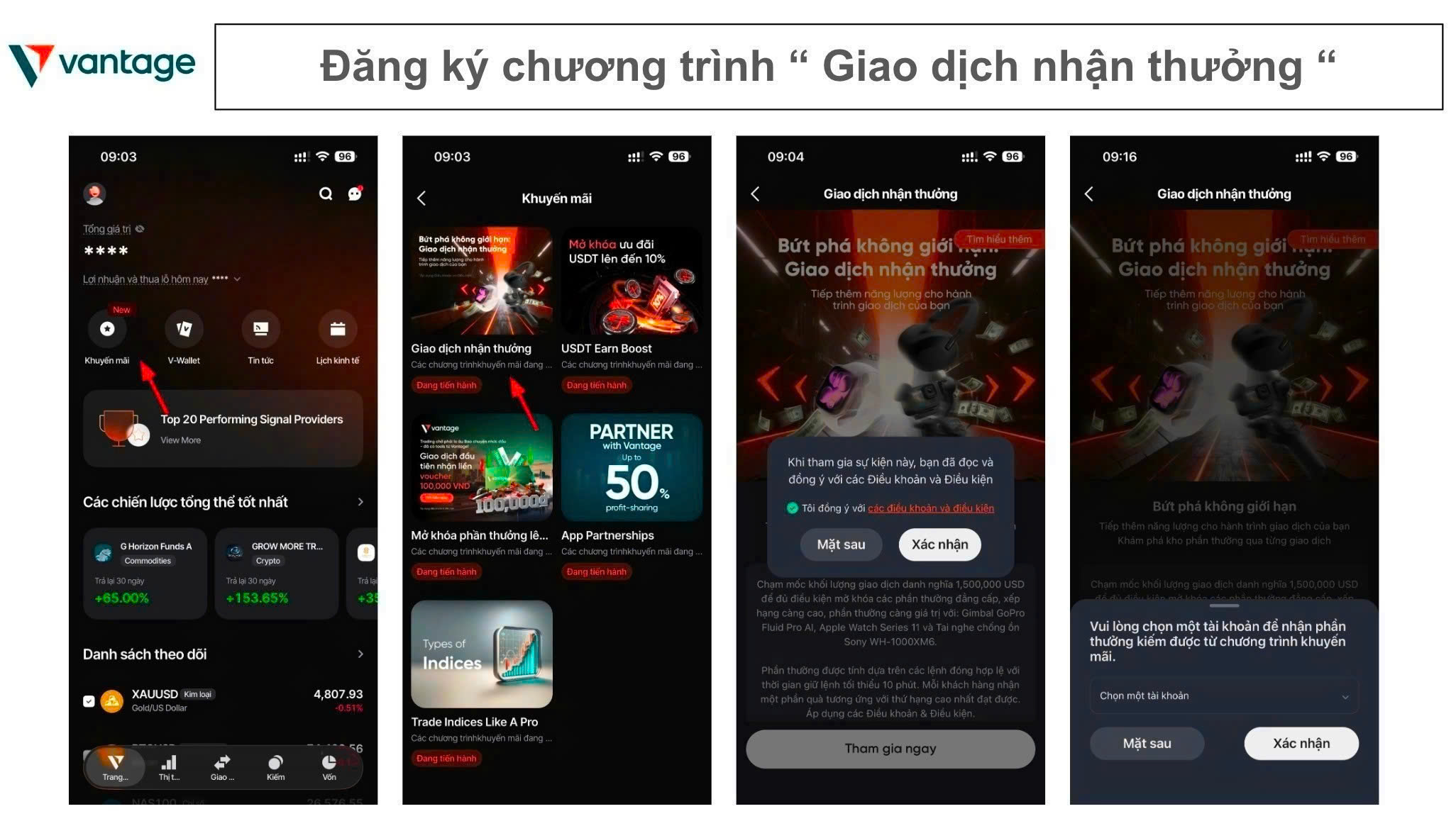 Cách Tham Gia Chương Trình Vantage Unlimited Power Up