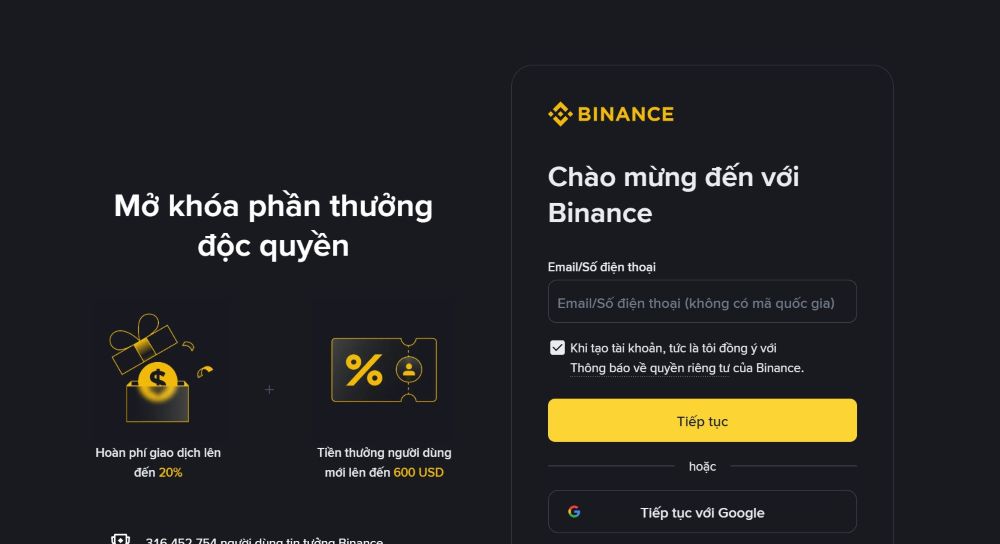 Đăng Ký Tài Khoản Binance Qua Link Của Traderviet