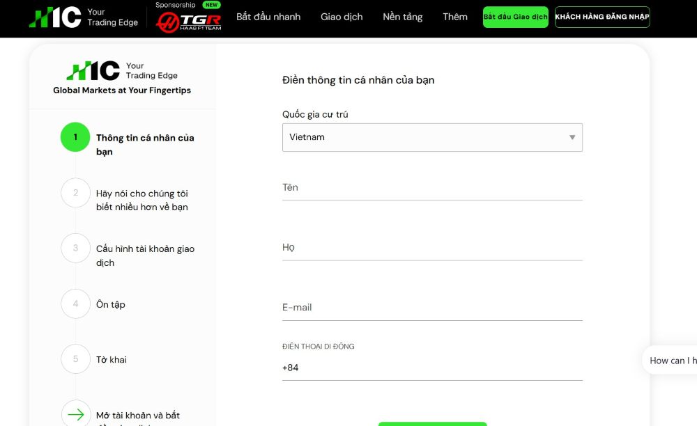 Điền Đầy Đủ Thông Tin Và Hoàn Tất Kyc