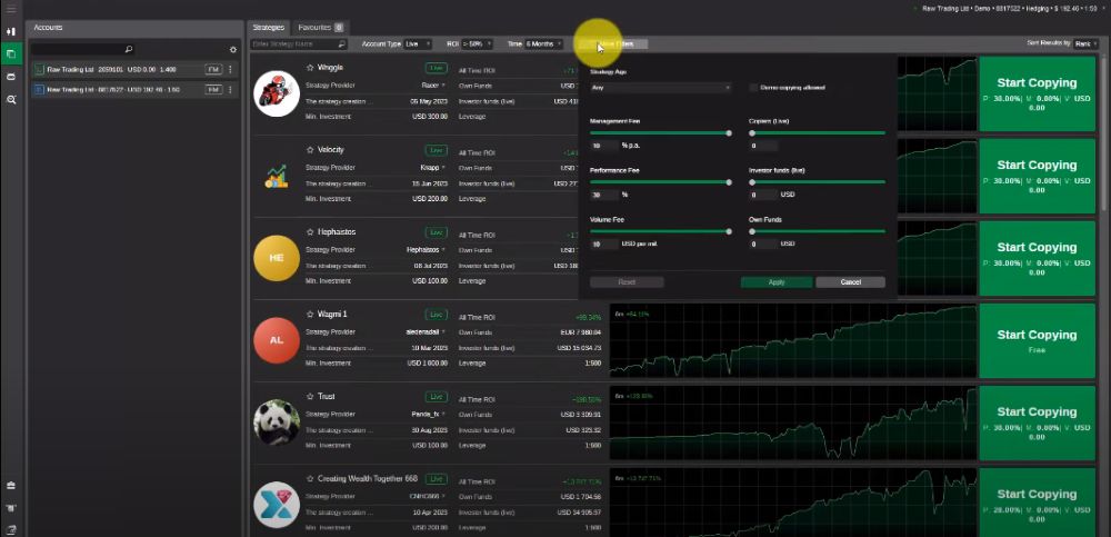 Hướng Dẫn Copytrade Ctrader Trên Ic Markets Chi Tiết Cho Người Mới 5 Lọc Và Đánh Giá Chiến Lược Copytrade