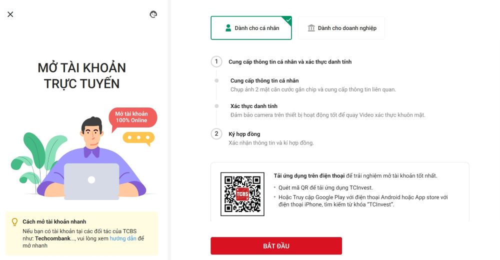 Mở Tài Khoản Tcbs