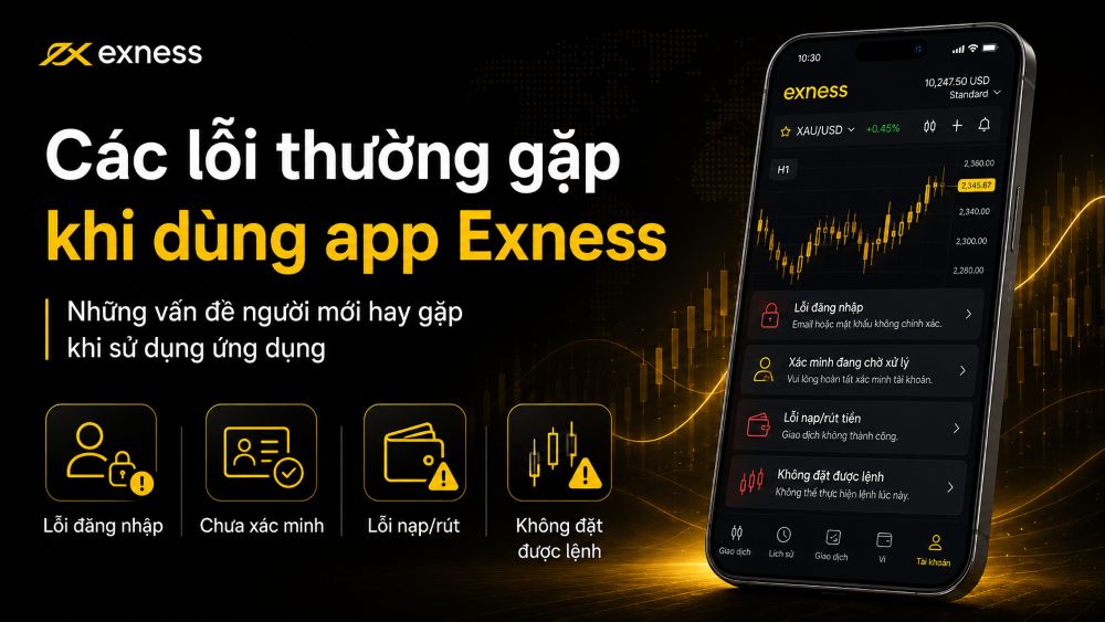 Các Lỗi Thường Gặp Khi Dùng App Exness