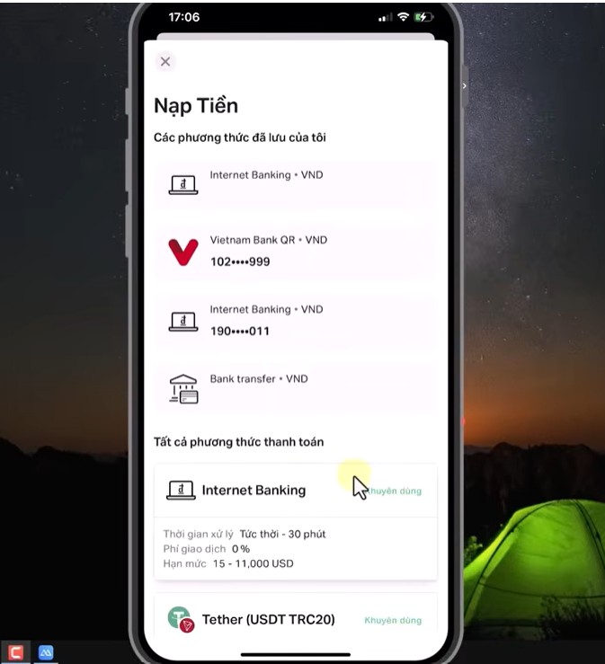 Cách Nạp Tiền Trên App Exness Trade