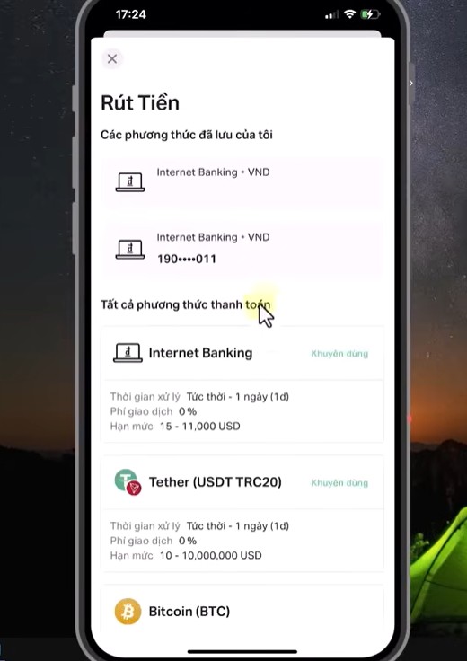 Cách Rút Tiền Trên App Exness Trade