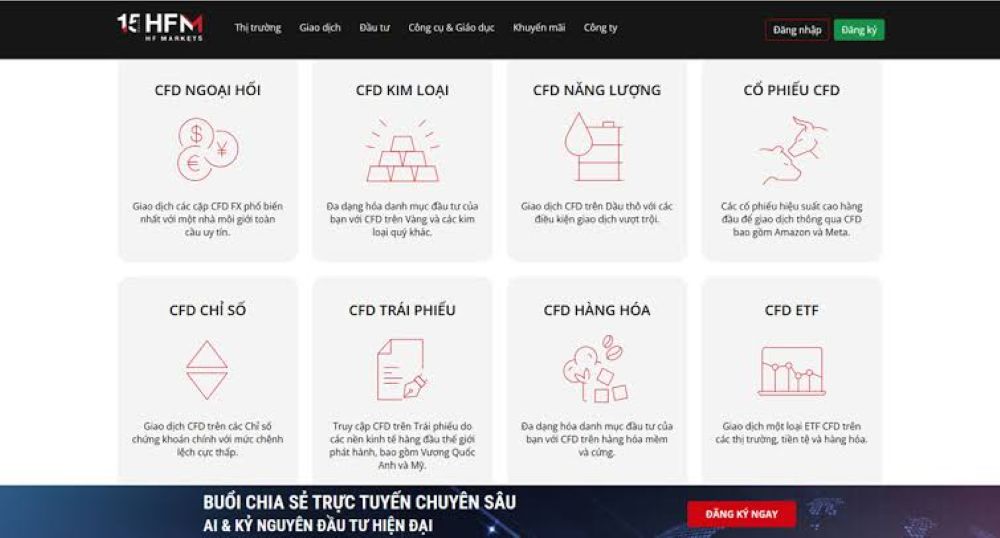 Hfm 3 Các Sản Phẩm Giao Dịch Trên Hfm
