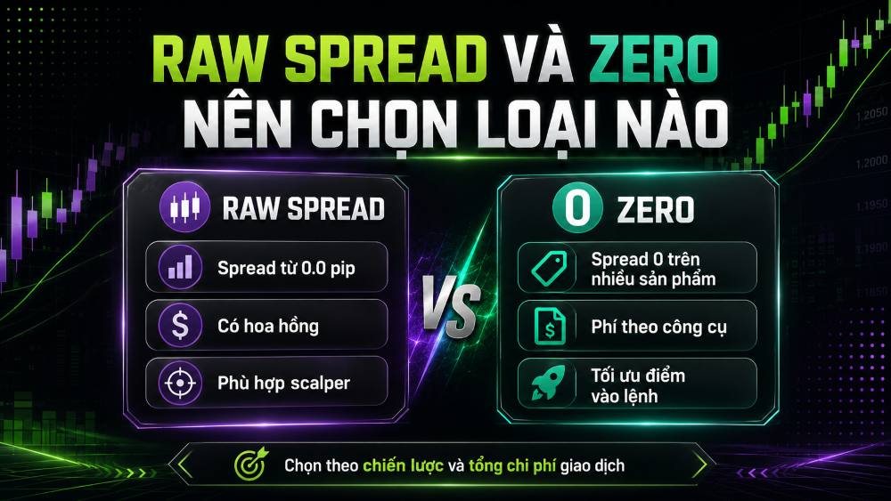 So Sánh Raw Spread Và Zero